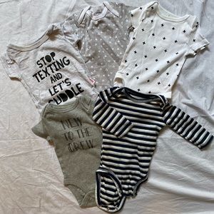 5 baby onesie bundle